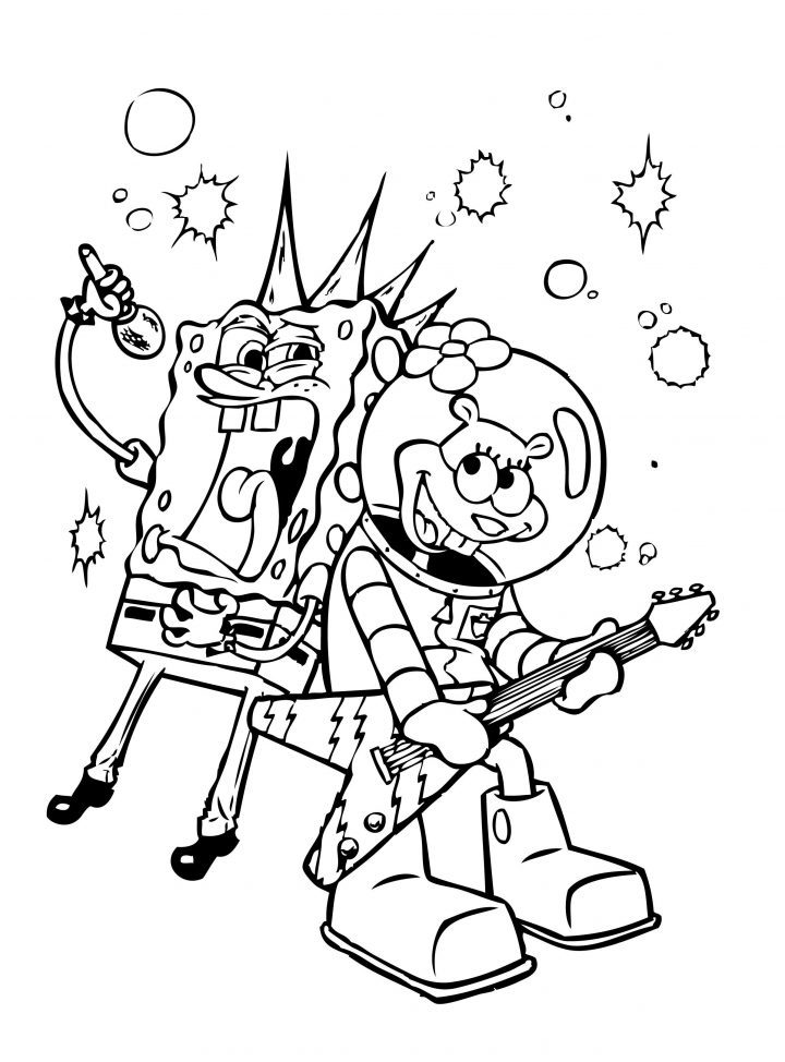 Spongebob Sing Coloring Pages Hd Wallpaper Spongebob concernant Image Bob L Éponge A Imprimer