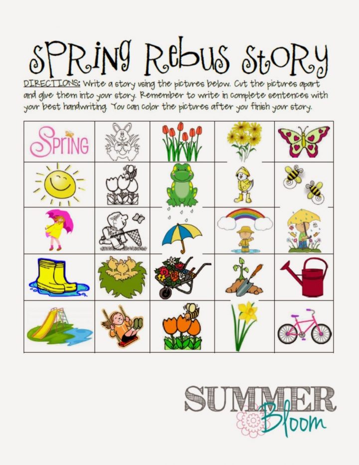 Spring Rebus Story Freebie- Perfect For Spring In A Work On pour Jeux Rebus