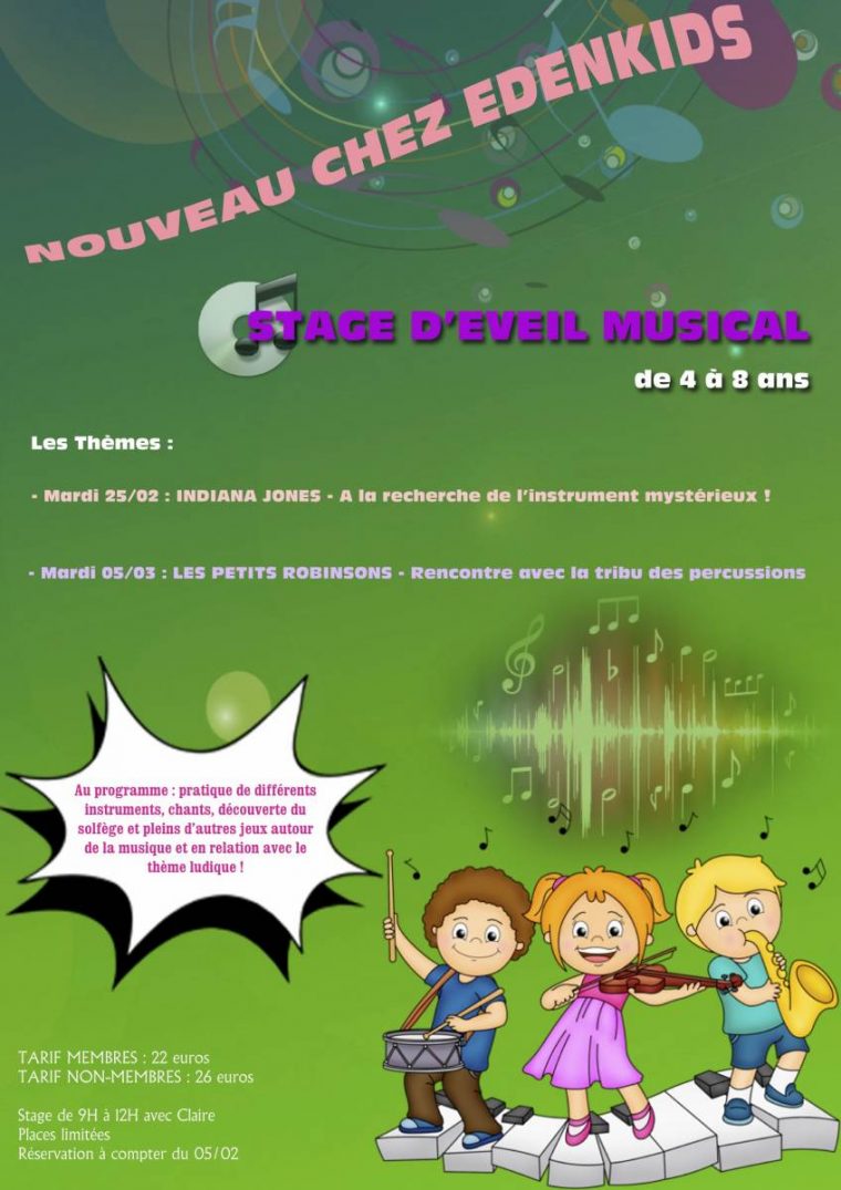 Stages Découverte Musique Pour Les Enfants De 4 À 8 Ans À encequiconcerne Jeux Pour Enfant De 4 Ans