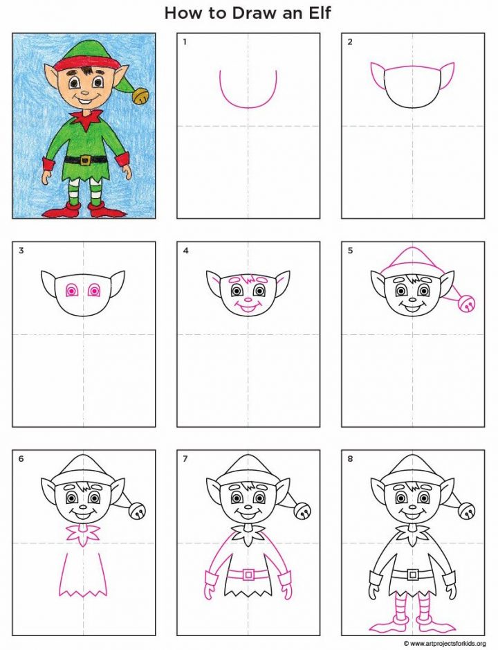 Step By Step Elf Drawing | Dessin Noel, Dessin Lutin Et pour Dessiner Un Lutin