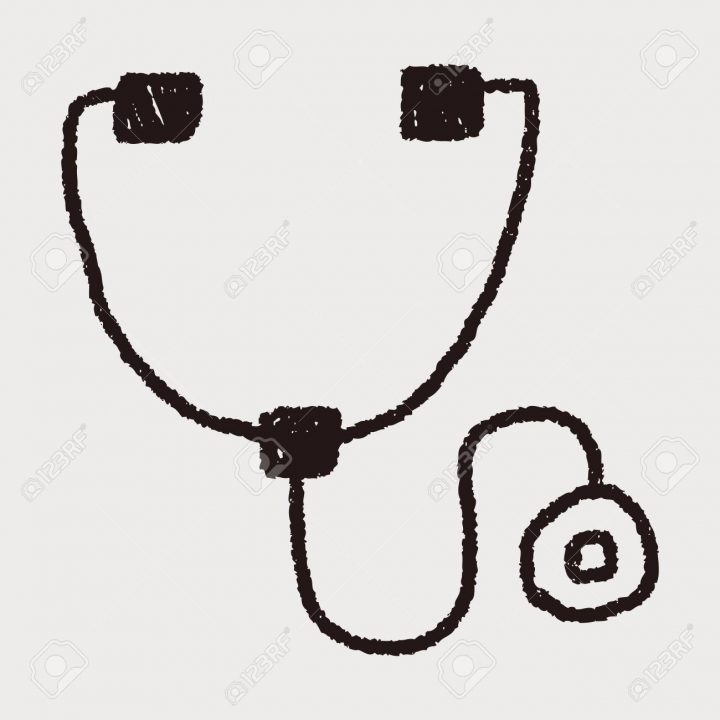 Stéthoscope Dessin Doodle intérieur Stéthoscope Dessin