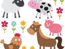 Stickers Adhésifs Animaux De La Ferme Colorée Pour Enfants à Apprendre Les Animaux Pour Bebe
