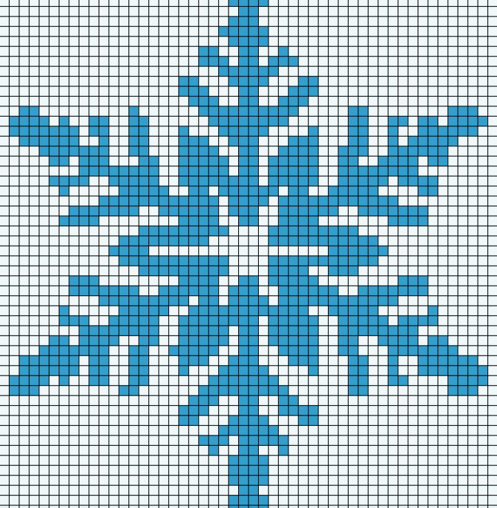 Stitch A Simple Snowflake (Craft Gossip) | Modèles De Point dedans Dessin Pixel Noel