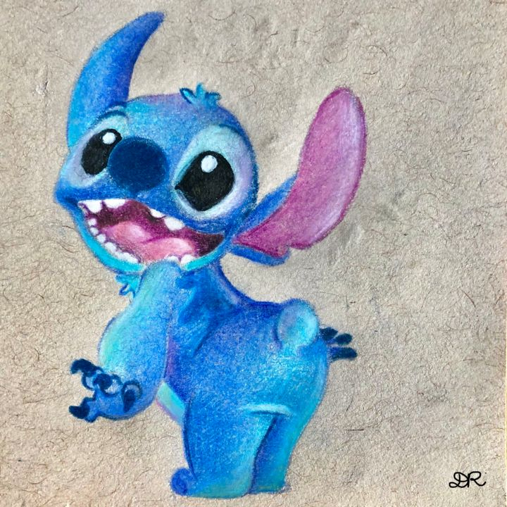 Stitch Dessin Par Diane Richard | Artmajeur tout Lilo Et Stitch Dessin Animé 