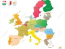 Stock Photo | Carte Union Européenne, Drapeau Et Banque Image destiné La Carte De L Union Européenne