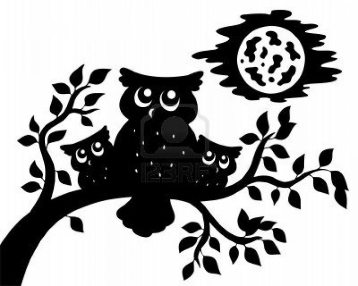 Stock Photo | Silhouette De Hibou, Pochoirs Halloween Et tout Hibou A Imprimer