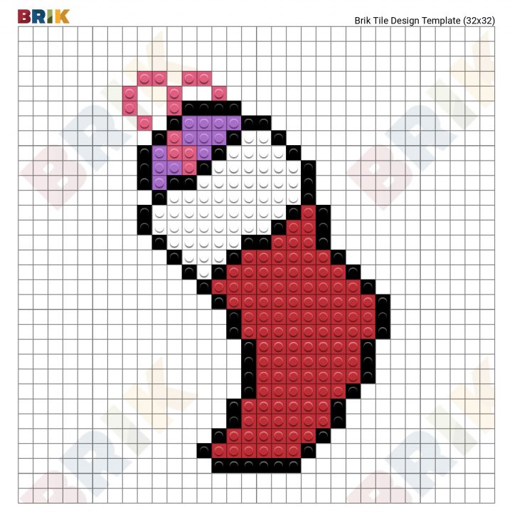 Stocking Pixel Art – Brik avec Pixel Art De Noël