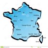 Stylized Map Of France Stock Vector. Illustration Of Area serapportantà Carte De La France Avec Ville