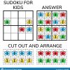 Sudoku Enfants Et Mosaïque Mathématique Adulte Grand Dos tout Rebus Enfant