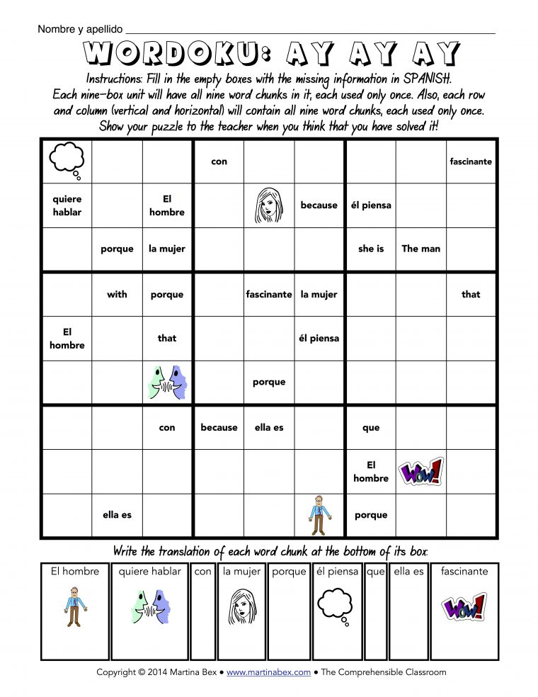 Sudoku In Spanish Worksheet | Printable Worksheets And à Sudoku A Imprimer