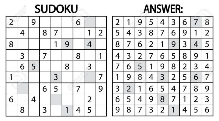 Sudoku Jeu De Puzzle. Sudoku Jeu De Puzzle Avec Des Nombres. Peut Être  Utilisé Comme Jeu Éducatif Pour Les Enfants Ou Jeu De Loisirs Pour Adultes dedans Sudoku Pour Enfant