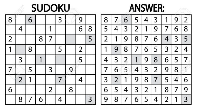 Sudoku Jeu De Puzzle. Sudoku Jeu De Puzzle Avec Des Nombres. Peut Être  Utilisé Comme Jeu Éducatif Pour Les Enfants Ou Jeu De Loisirs Pour Adultes encequiconcerne Jeu Le Sudoku