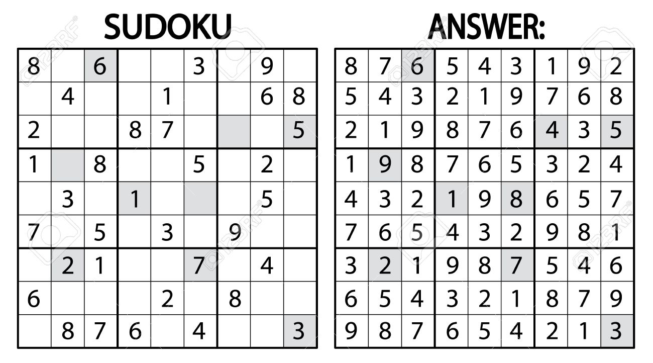 Sudoku Jeu De Puzzle. Sudoku Jeu De Puzzle Avec Des Nombres. Peut Être  Utilisé Comme Jeu Éducatif Pour Les Enfants Ou Jeu De Loisirs Pour Adultes encequiconcerne Jeu Le Sudoku