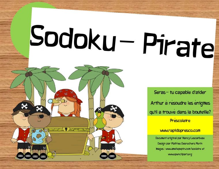 Sudoku-Pirate – Rapido-Présco serapportantà Sudoku Animaux À Imprimer