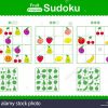 Sudoku Pour Enfants Avec Smiley Caricature Des Fruits Dans tout Sudoku Pour Enfant