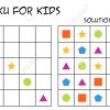 Sudoku Pour Les Enfants Avec Solution, Puzzle Pour Les Enfants À Remplir  Chaque Ligne Ou Colonne Avec Une Seule De Chaque Forme, Tâche Mentale, Défi à Puzzle En Ligne Enfant