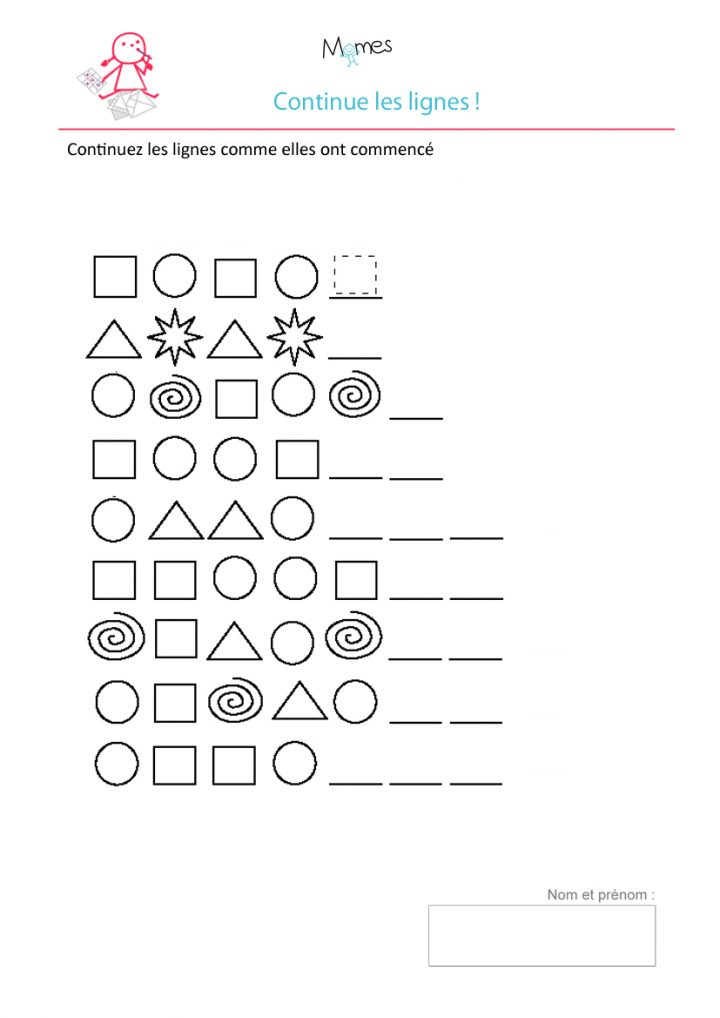 Suivre Un Algorithme: Exercice – Momes à Exercice Enfant 4 Ans