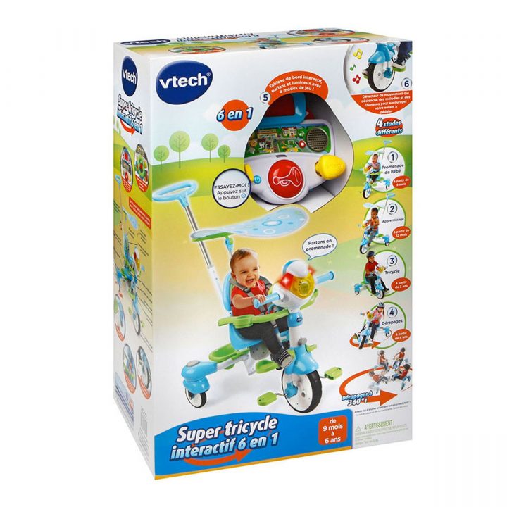 Super Tricycle Interactif 6 En 1 Bleu – Sport Et Jeux D concernant Jeux Interactifs 6 Ans