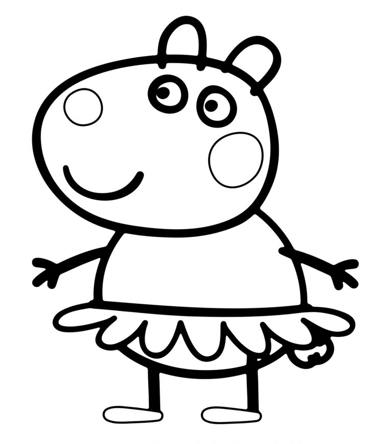 Suzy Sheep In Peppa Pig Coloring Page | Peppa Pig Colouring serapportantà Peppa Pig A Colorier