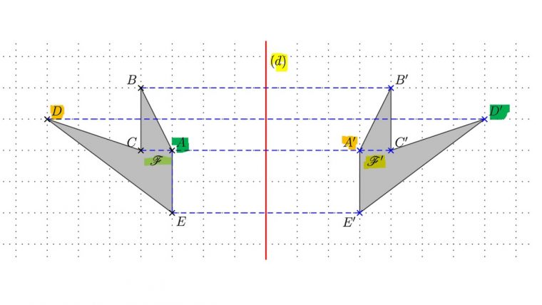 Symétrie Axiale 1 : Reconnaitre Deux Figures Symétriques Par Rapport À Une  Droite dedans Symetrie Axial