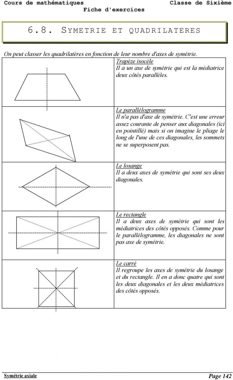 Symétrie Axiale Page Pdf Téléchargement Gratuit avec Symétrie Cm1 Évaluation