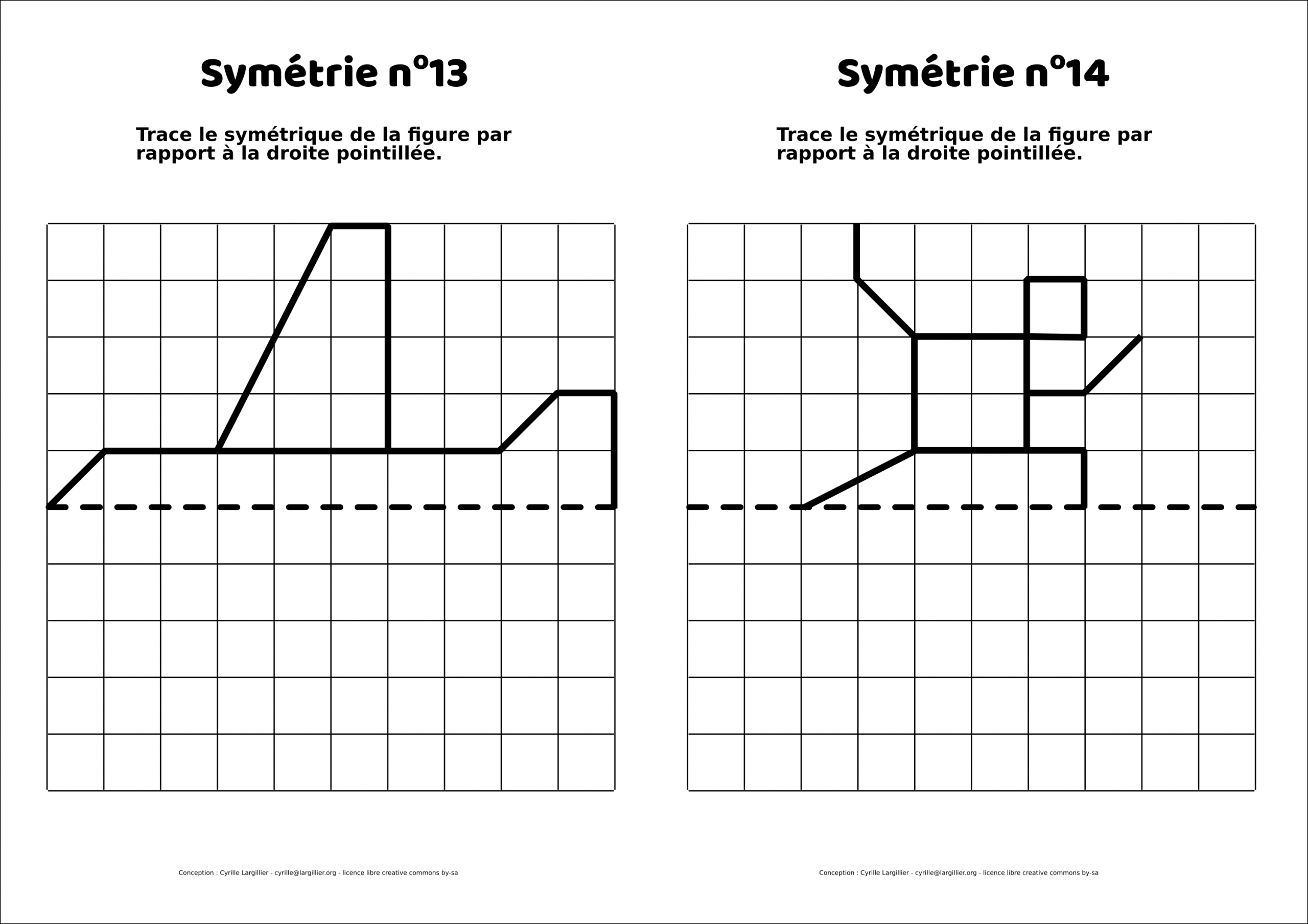 Symétrie Ce : 20 Mini-Fiches – Cyrille Largillier avec Symétrie Quadrillage
