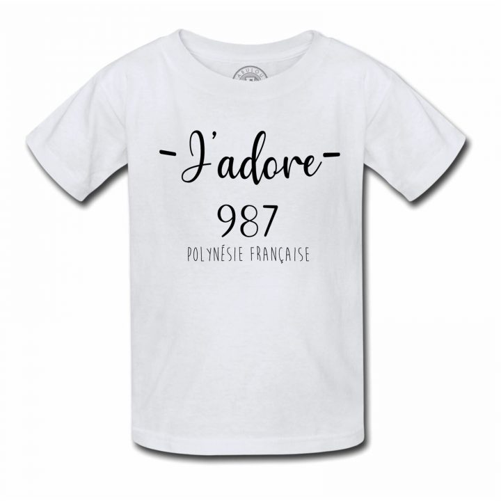 T-Shirt Enfant J'adore 987 Departement France Region destiné Région Et Département France