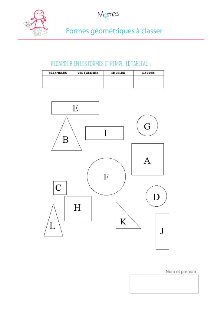 Tableau Des Formes Géométriques: Exercice – Momes tout Les Formes Geometrique