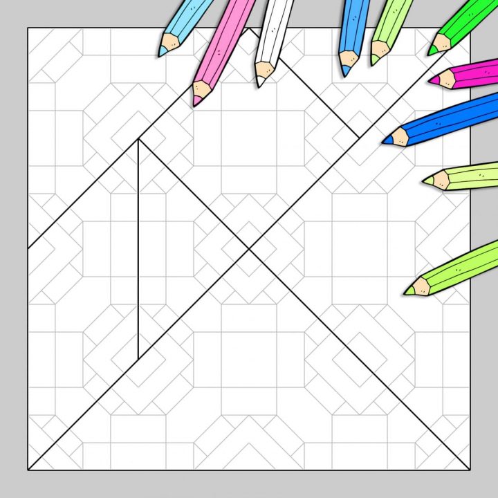 Tangram À Colorier N°3 à Dessin Tangram