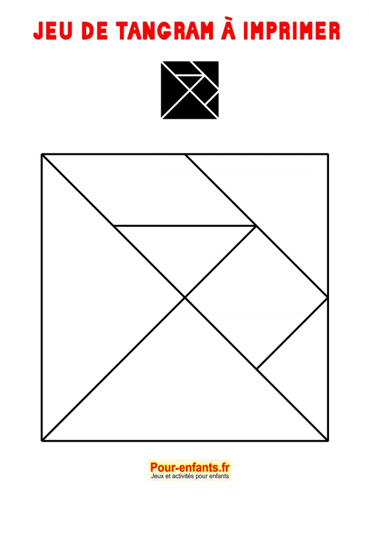 Tangram À Imprimer Maternelle Gratuit Jeux Tangrams avec Dessin Tangram