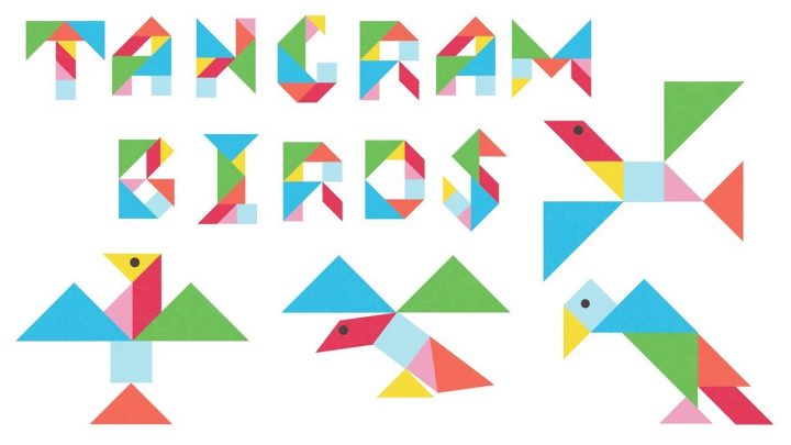 Tangram Birds Puzzle For Kids – 18 Birds Made From Tangram Puzzle Pieces encequiconcerne Tangram Simple