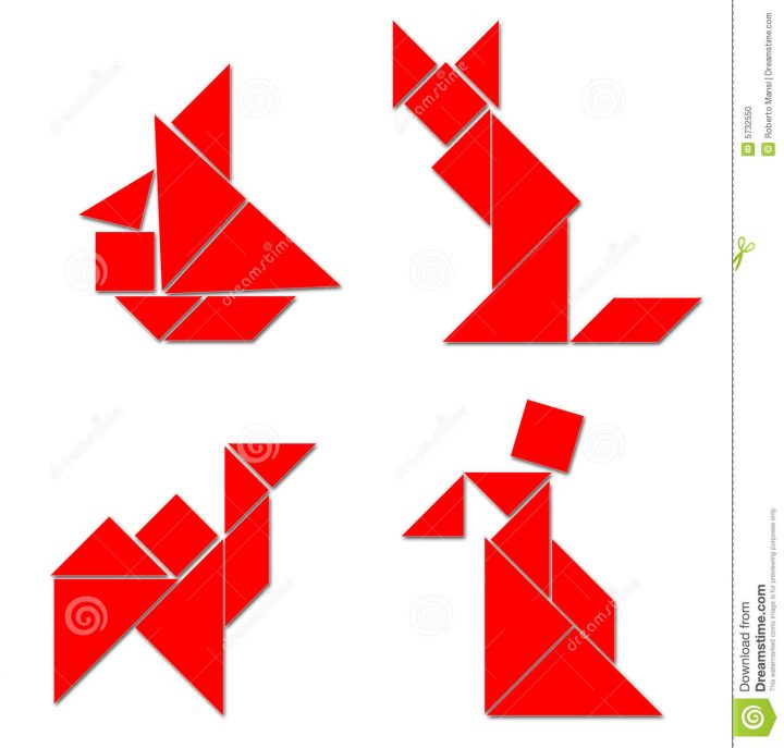 Tangram Classique – Divers Élém. Illustration Stock destiné Dessin Tangram