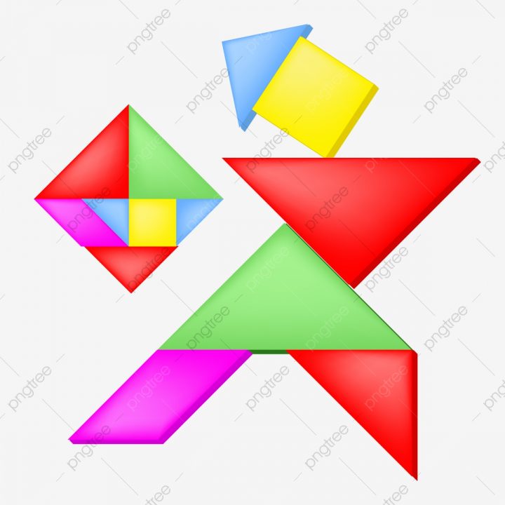 Tangram Couleur Jeu Géométrique Illustration, De, Couleur à Dessin Tangram