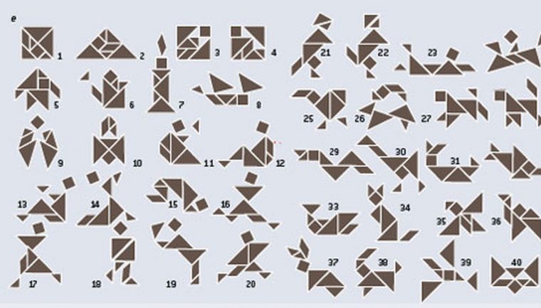 Tangram : De Nouvelles Configurations Pour Ce Casse-Tête dedans Jeu De Tangram À Imprimer