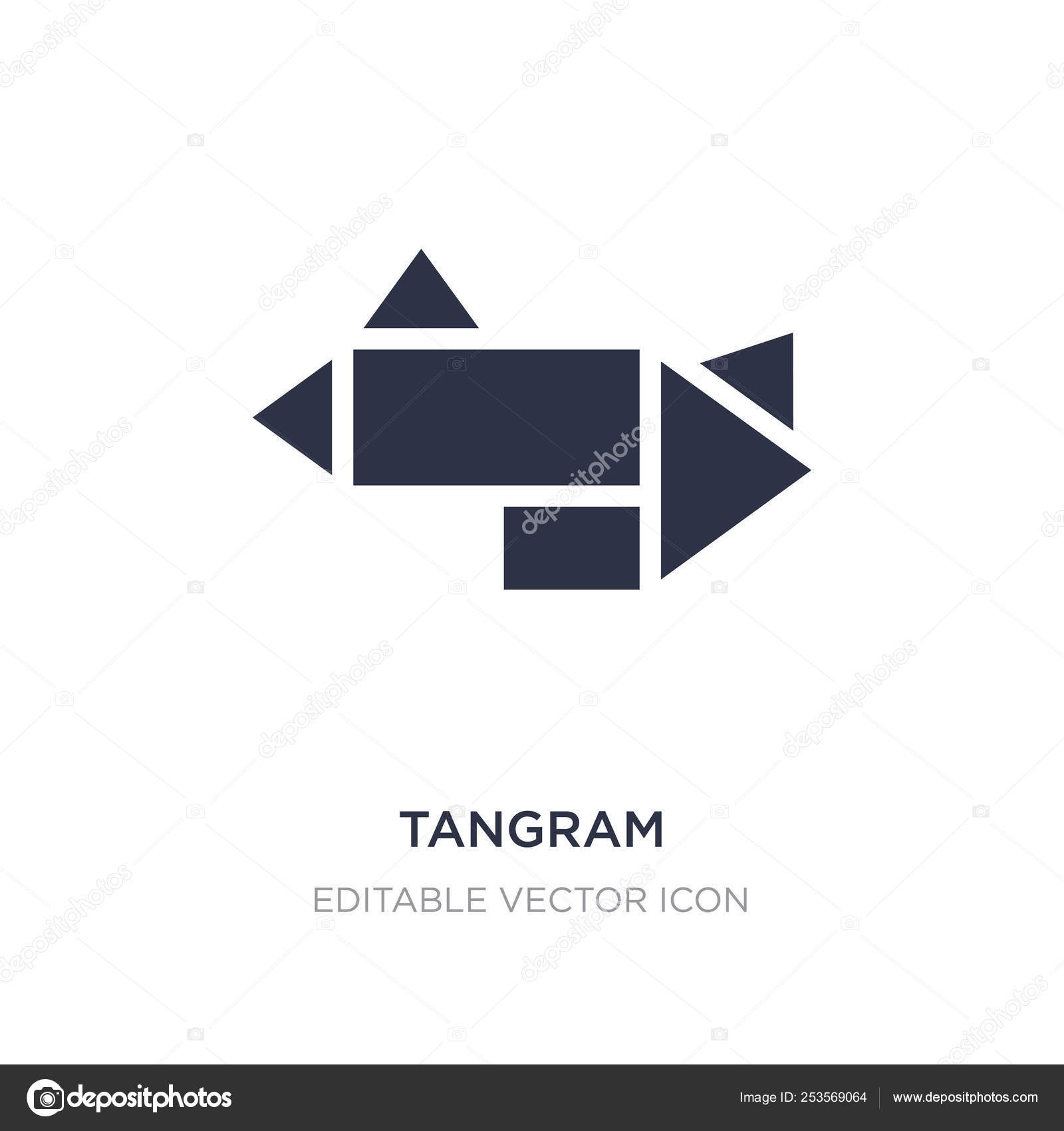 Tangram Icon On White Background. Simple Element tout Tangram Simple 