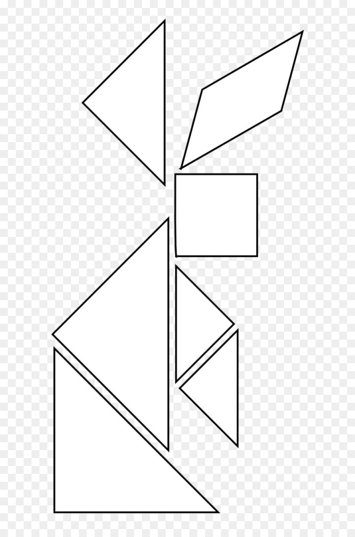 Tangram, Livre De Coloriage, Forme Géométrique Png – Tangram pour Dessin Tangram