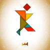 Tangram People, L Made Of Tangram Pieces, Geometric Shapes. Traditional.. pour Tangram Simple