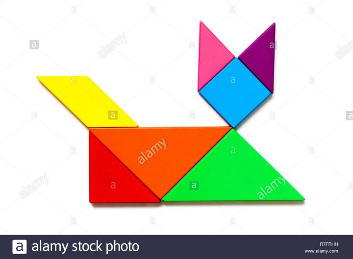 Tangram Puzzle Cut Out Stock Images & Pictures – Alamy avec Tangram Simple