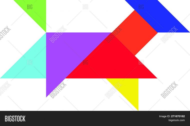 Tangram Puzzle Goat Vector & Photo (Free Trial) | Bigstock avec Tangram Chat