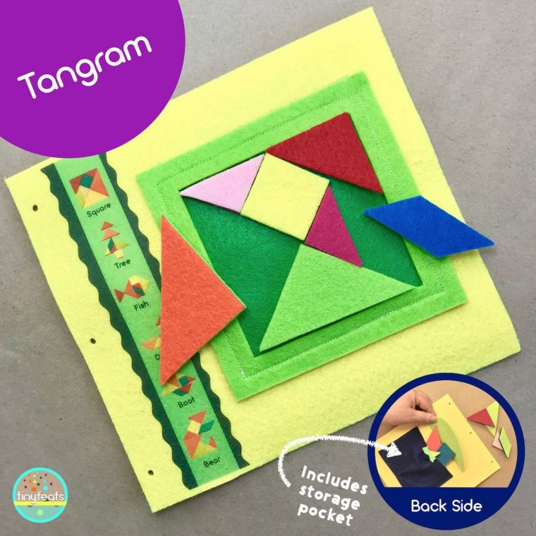 Tangram Quiet Book Page | Livres En Tissu, Activite Enfant à Tangram Enfant