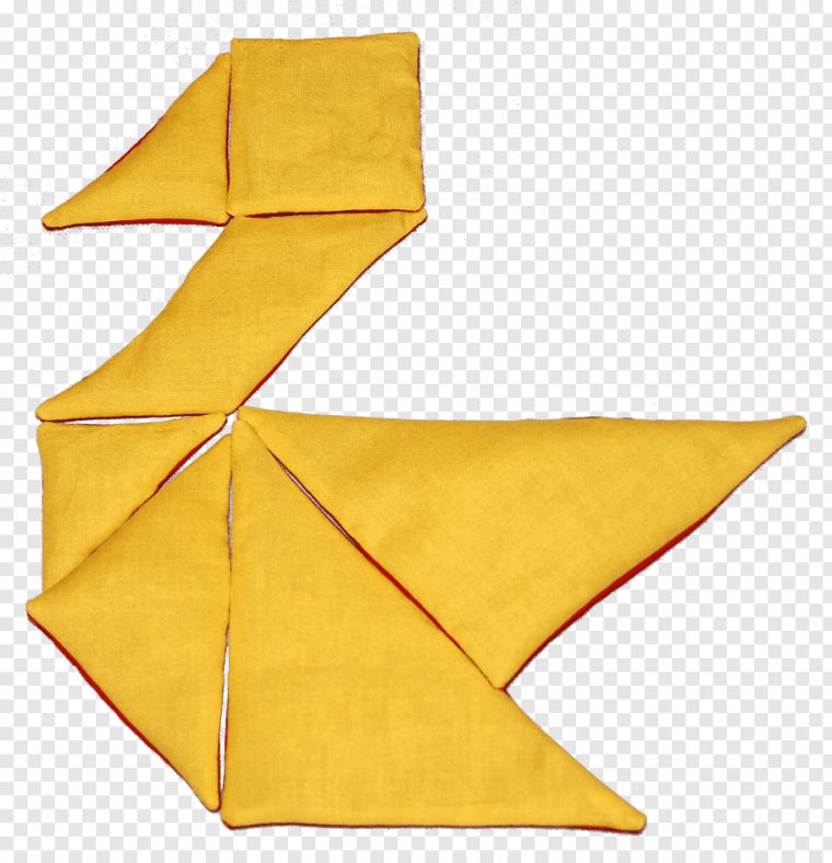 Tangram Textile Puzzle Tutorial, Triangular Pieces Free Png avec Pièces Tangram