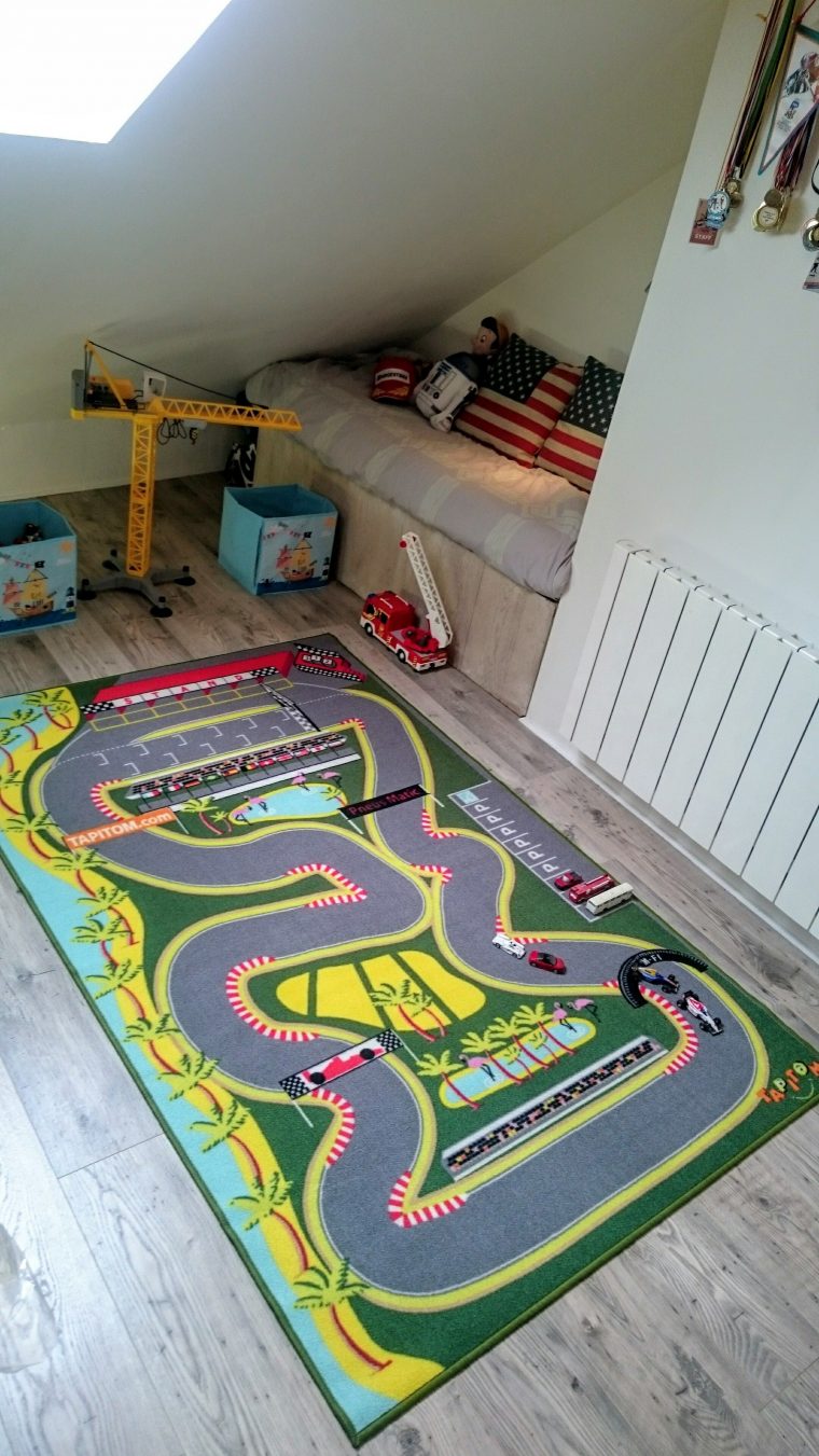 Tapis Enfant Circuit De Voiture – 130 X 200 Cm | Tapis De destiné Les Jeux Des Garçons De Voiture