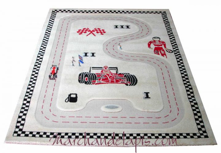 Tapis Enfant Ivi, Cicuit Course Voiture Crème destiné Jeux Course Enfant