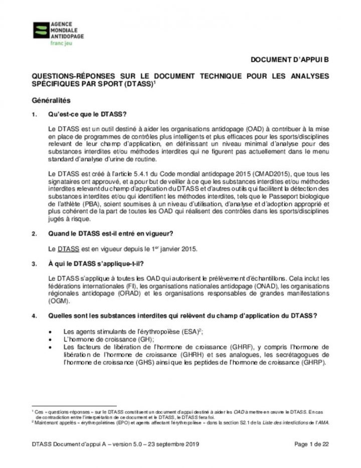 Tdssa Supporting Document B: Frequently Asked Questions concernant Jeu De Question Réponse