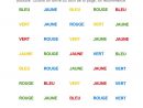 Test De Stroop À Imprimer (Pdf) - Liste De Couleurs Et Mots avec Jeux De Lettres À Imprimer