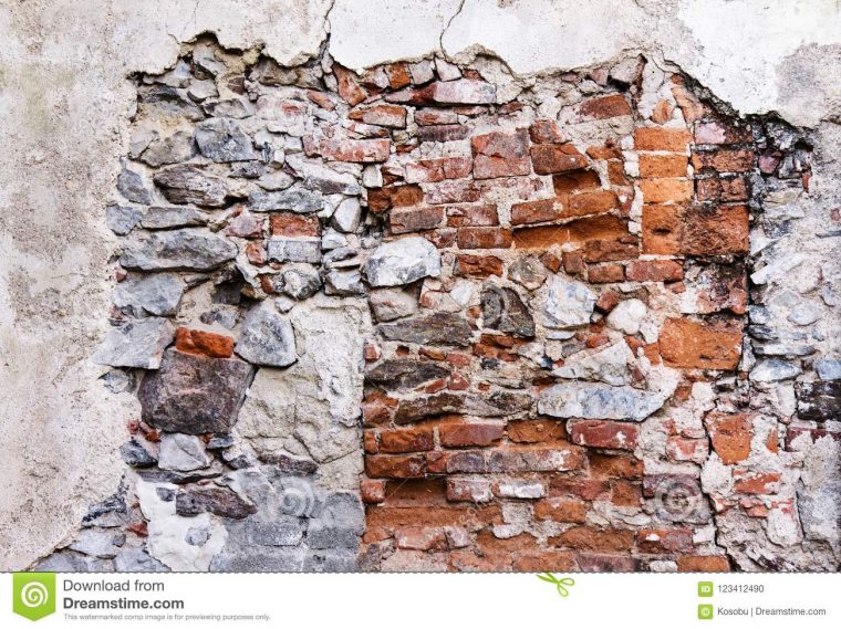 Texture Of Broken Red Brick Wall Stock Photo – Image Of dedans Casse Brick