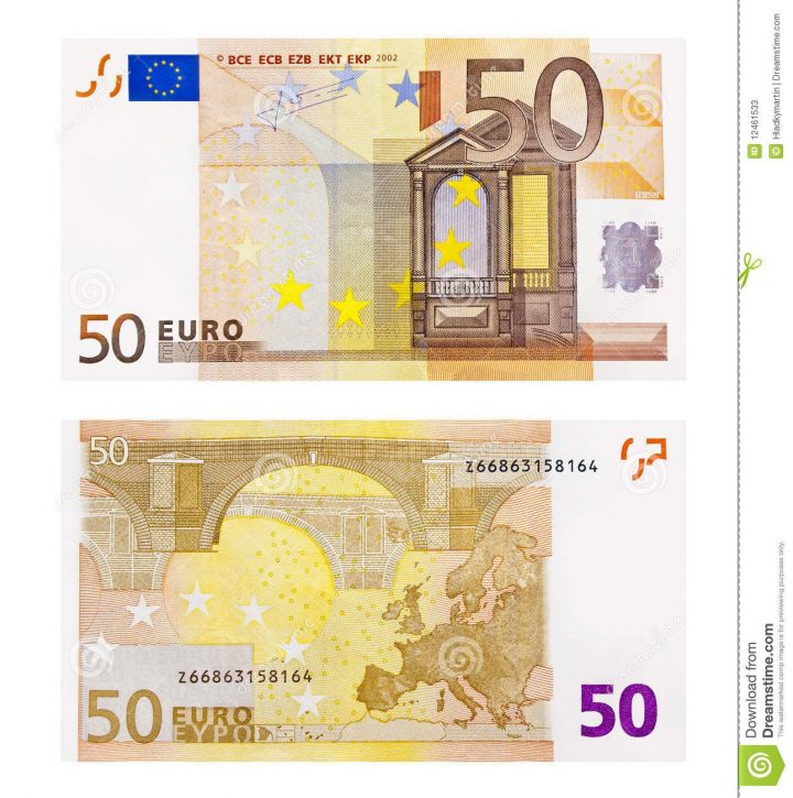 The 50 Euro Bill Represents Renaissance Architecture, The concernant Pièces Et Billets En Euros À Imprimer