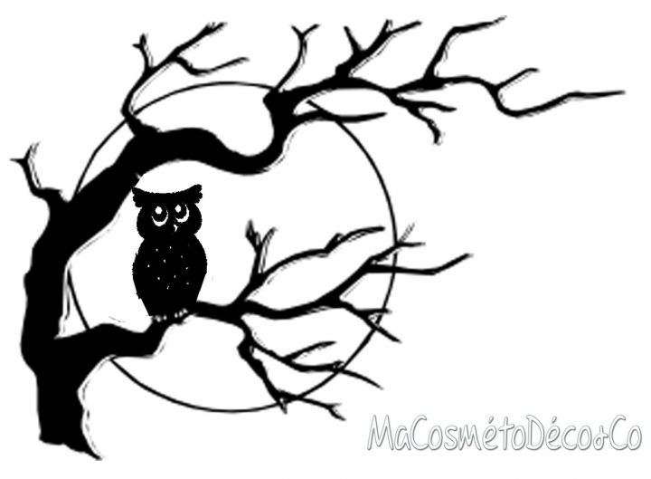 The Black Owl", Nouveau "chouette" Décor Pour Halloween ! intérieur Dessin Hibou Facile