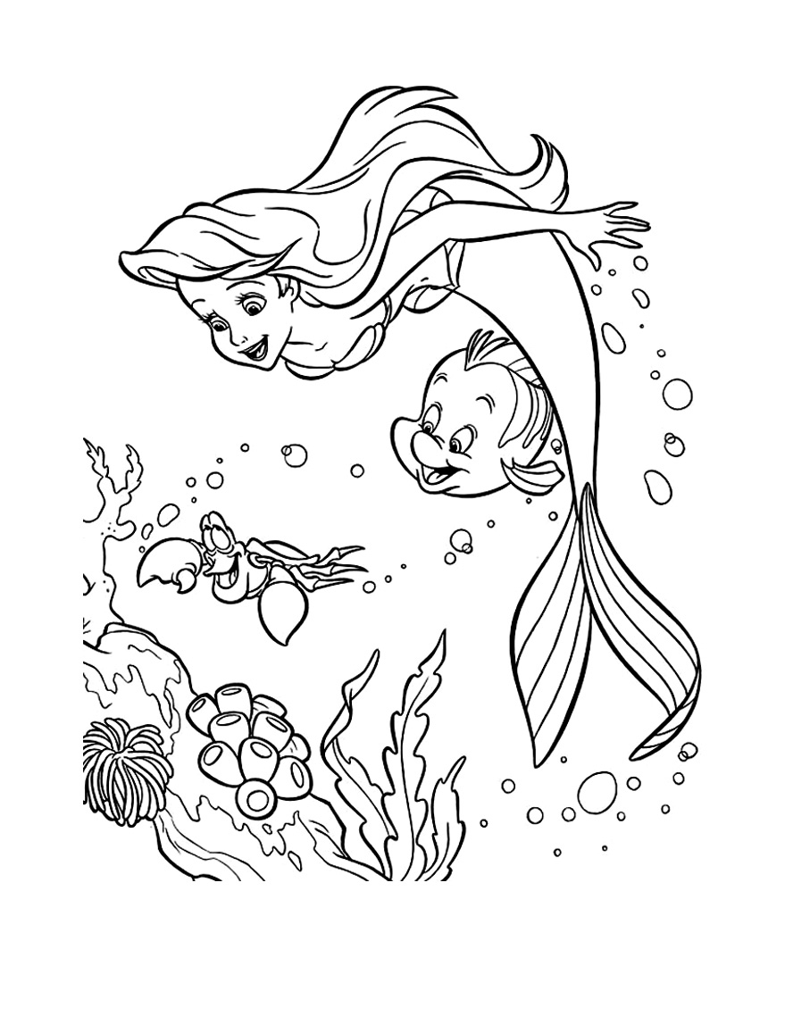 The Little Mermaid #90 (Animation Movies) – Printable intérieur La Petite Sirène À Colorier 
