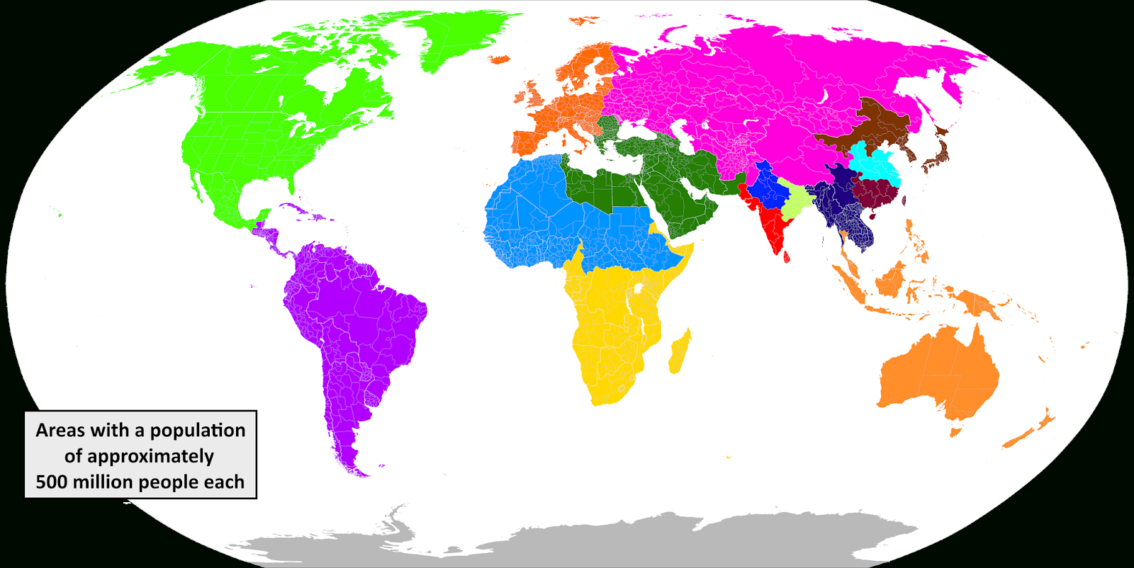 The World Divided Into Regions With Approximately The Same pour Les 13 Régions